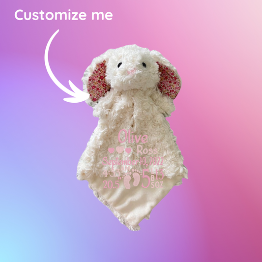 Embroidered Lovey Animal