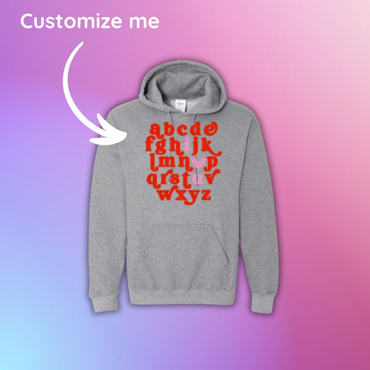 Hoodie Alphabets Design