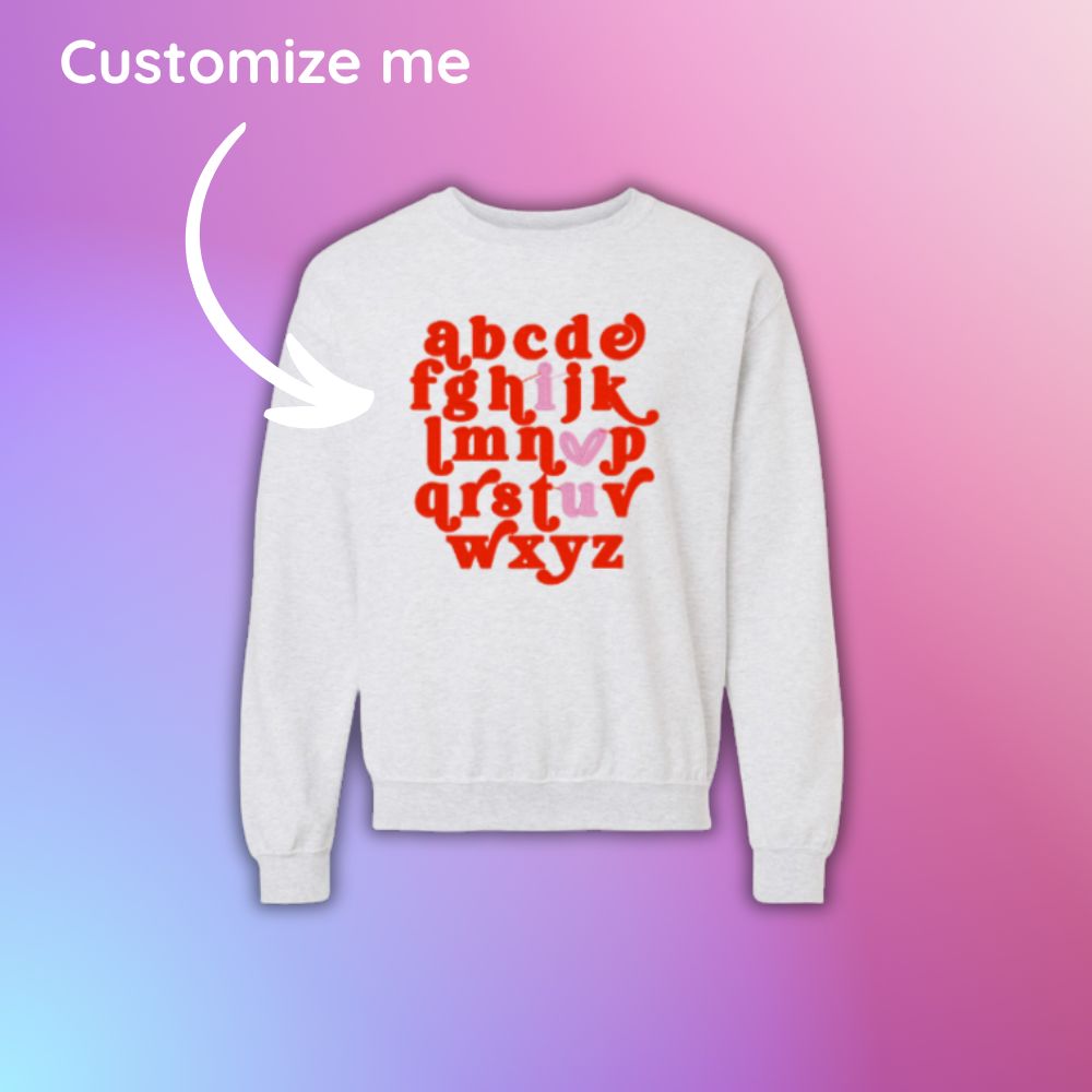 Crewneck Aphabets Design – Supernova Creations